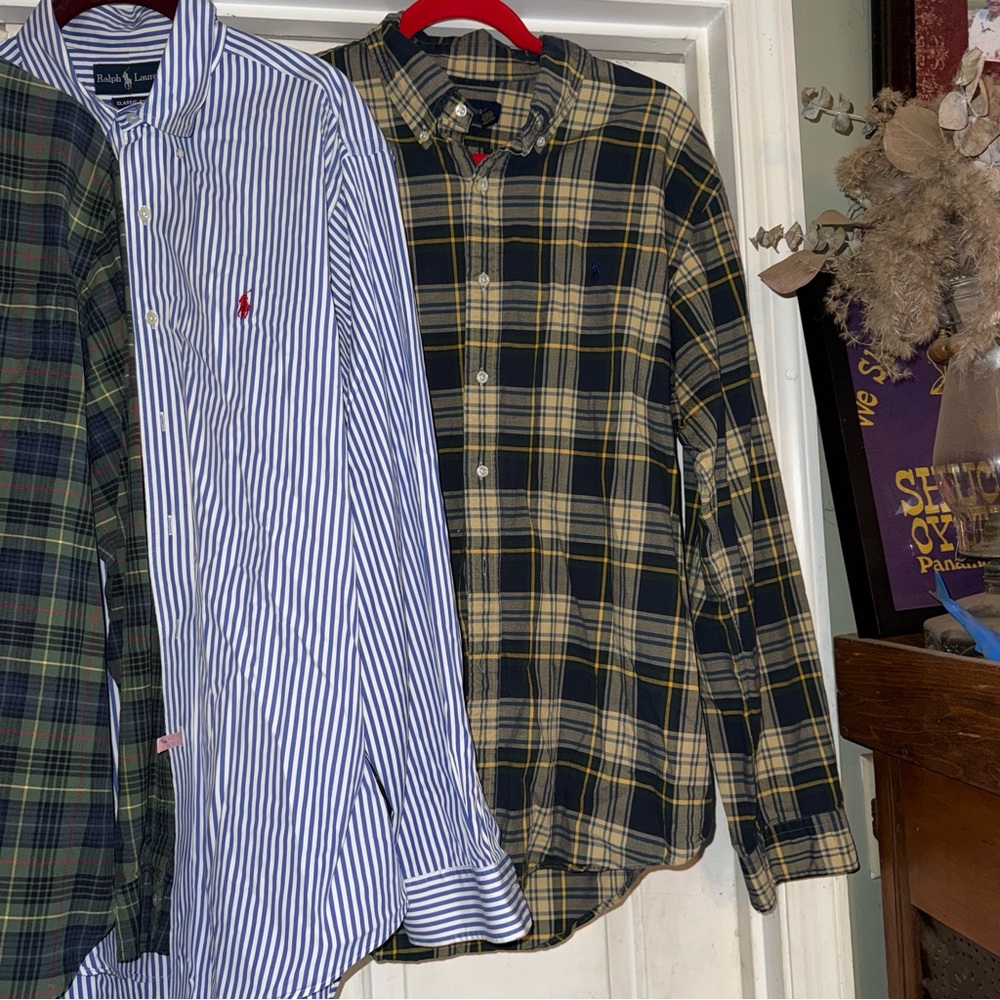 Ralph Lauren Blue Label Plaid and Striped Shirt Set - Picture 4 of 10